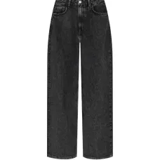 Джинсы из денима с заклепками