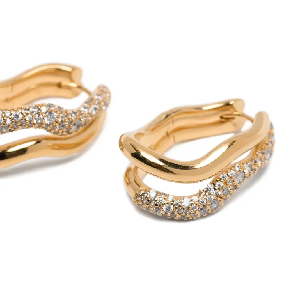 Декорированные серьги-кольца Molten