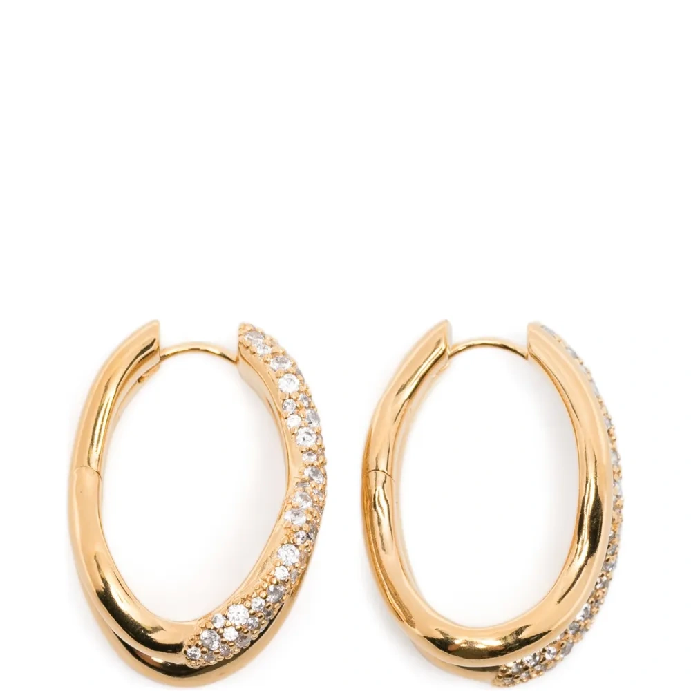 Декорированные серьги-кольца Molten