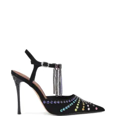 Сандалии с кристаллами