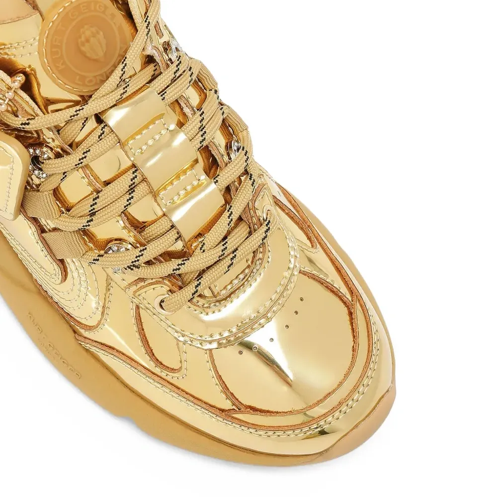 Кроссовки Kurt Runner с эффектом металлик