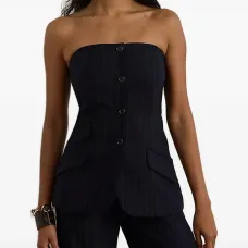 Блузка в полоску на пуговицах