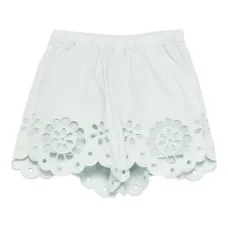 Шорты с цветочными аппликациями и фигурным краем Шорты с цветочными аппликациями и фигурным краем