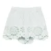 Шорты с цветочными аппликациями и фигурным краем