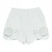 Шорты с цветочными аппликациями и фигурным краем