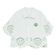 Рубашка с ажурной вязкой