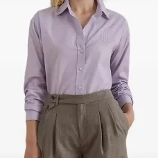 Рубашка с монограммой и пуговицами