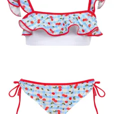 Купальник с оборками и вишневым принтом Zola