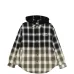 Куртка-рубашка в клетку с капюшоном