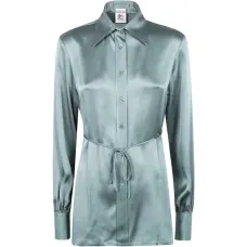 Рубашка с длинными рукавами и поясом