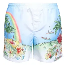 Многоцветные шорты с принтом "Алоха"