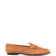 Лоферы с фурнитурой золотистого цвета