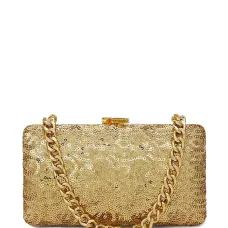 Мини-сумка с пайетками и цепочным ремешком