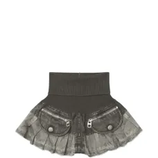 Мини юбка  в технике пэчворк из коллаборации с KNWLS