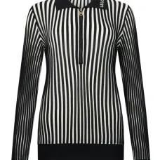 Топ в рубчик с наполовину расстёгивающейся молнией