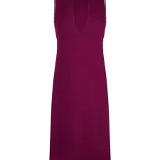 Вязаное платье с украшением из страз