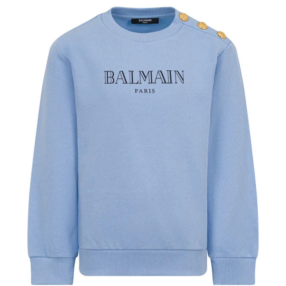 Свитер с логотипом на пуговицах