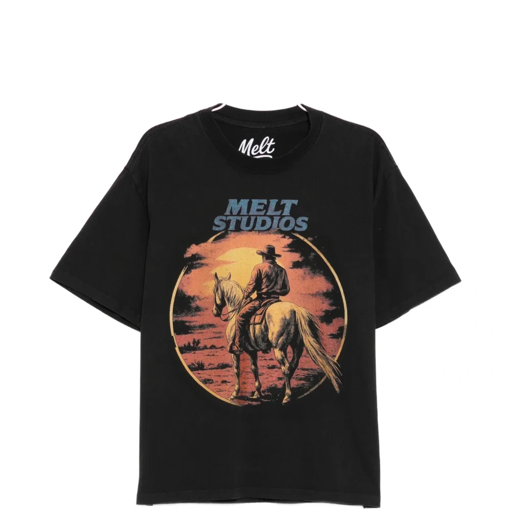 Футболка с круглым вырезом и принтом