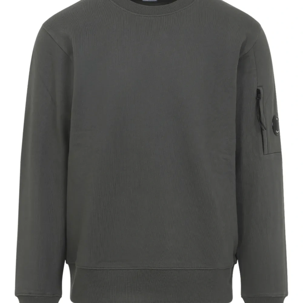 Свитшот с круглым вырезом и карманом на молнии