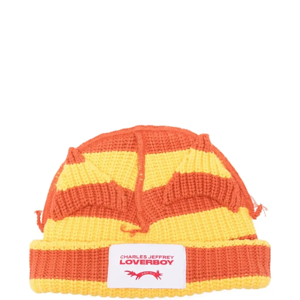 Полосатая шапка-бини Chunky Ears