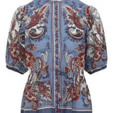 Блузка с шарфом и узором "пейсли"