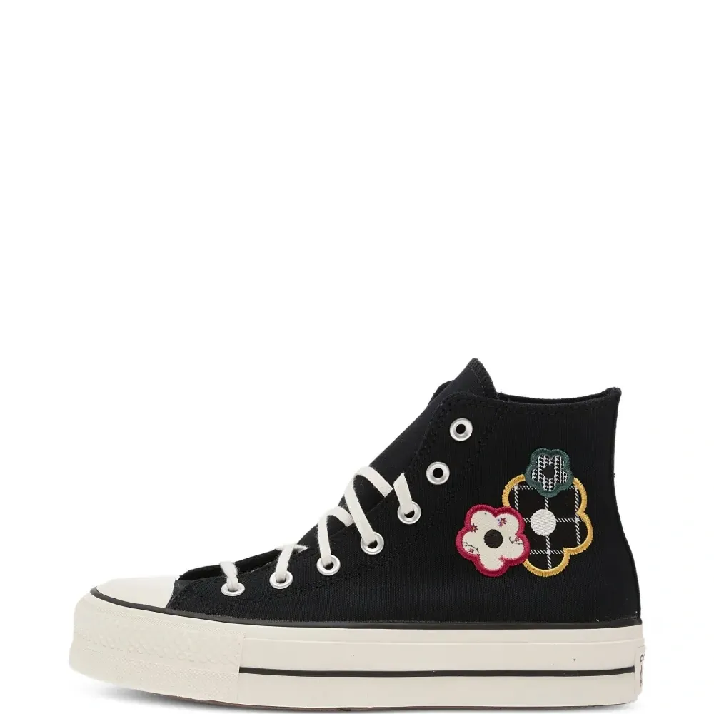 Кеды на платформе Chuck Taylor All Star Lift с цветочными нашивками