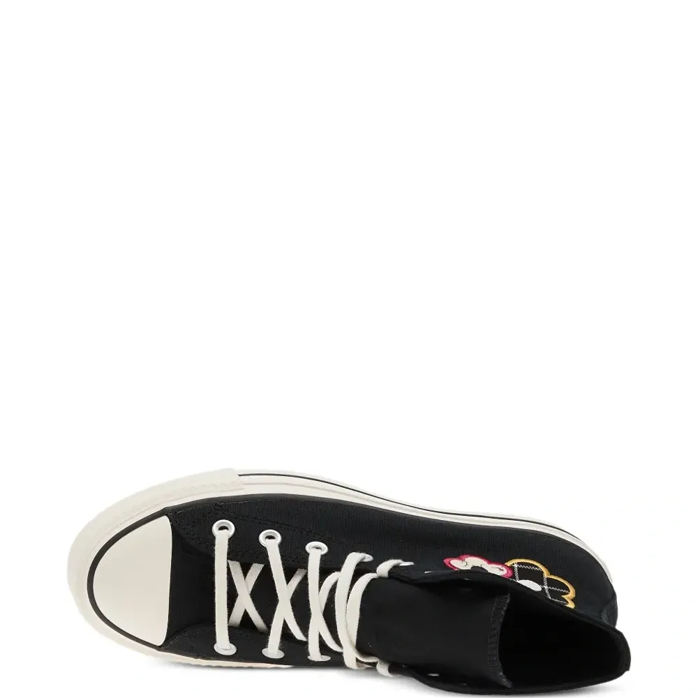 Кеды на платформе Chuck Taylor All Star Lift с цветочными нашивками