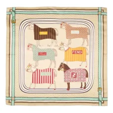 Шарф с принтом лошадей