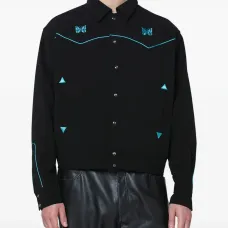 Рубашка с вышивкой в виде бабочек Рубашка с вышивкой в виде бабочек