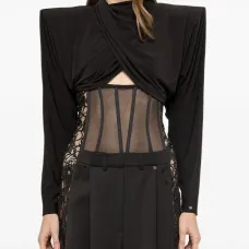 Драпированный укороченный топ Драпированный укороченный топ