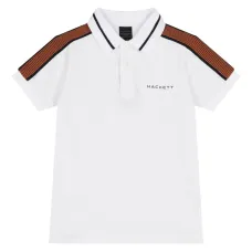 Поло с полосатыми деталями