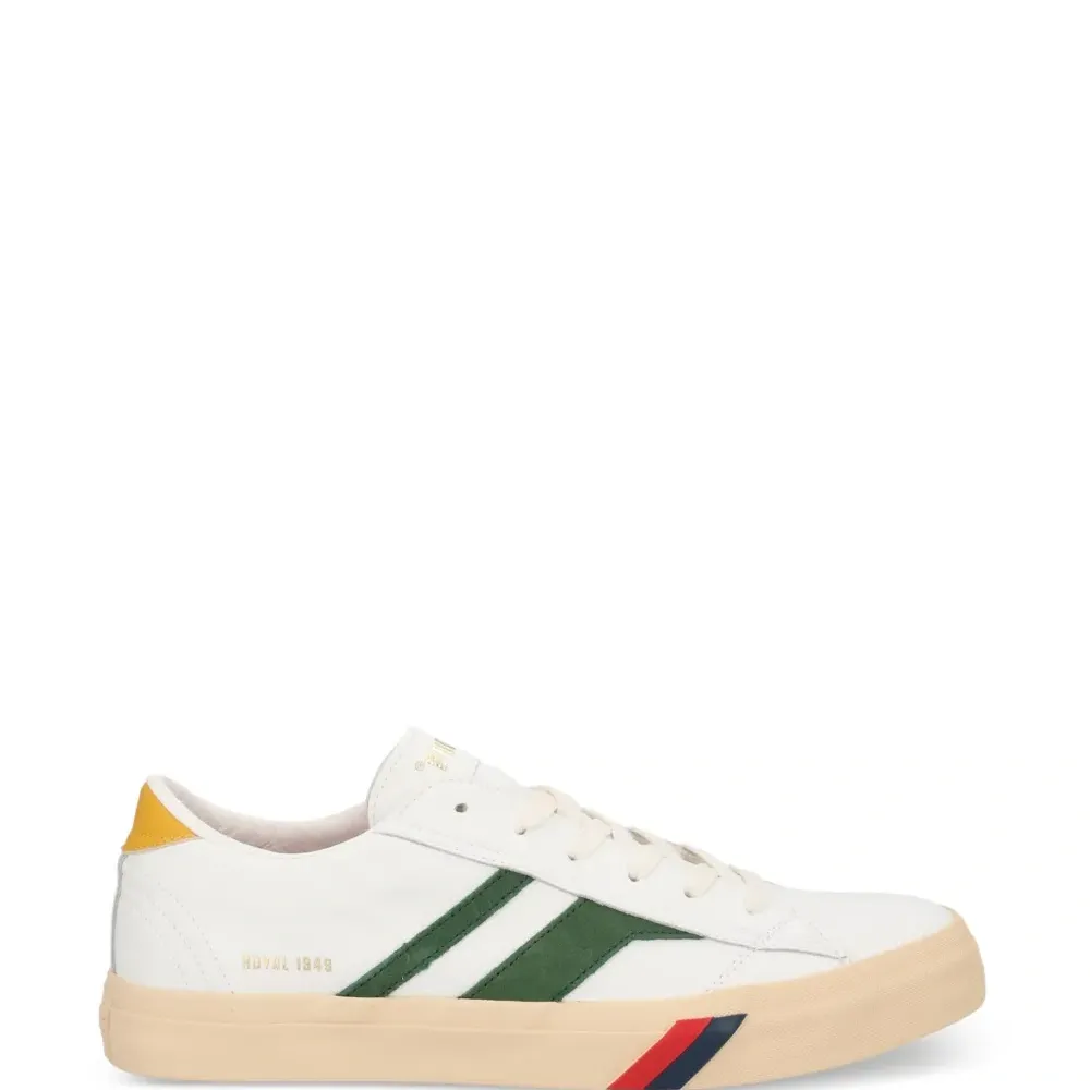 Кожаные кроссовки с вставками