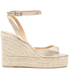 Эспадрильи на танкетке с ремешком на щиколотке