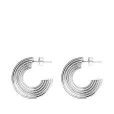 Серьги-кольца с текстурным покрытием Серьги-кольца с текстурным покрытием