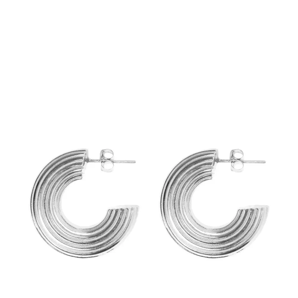 Серьги-кольца с текстурным покрытием