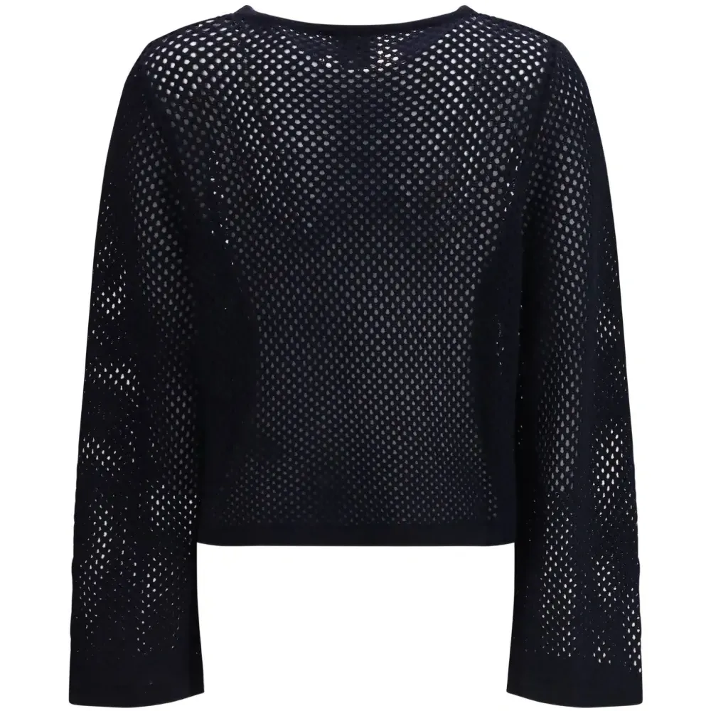 Вязаный свитер с вырезом "лодочка"