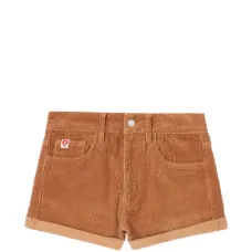 Велветовые шорты с нашивкой-логотипом