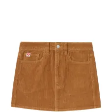 Мини-юбка из вельвета с накладными карманами в форме сердца