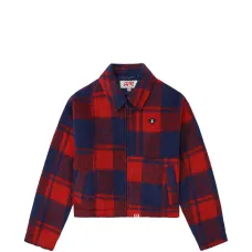 Пиджак в клетку с значком в форме сердца