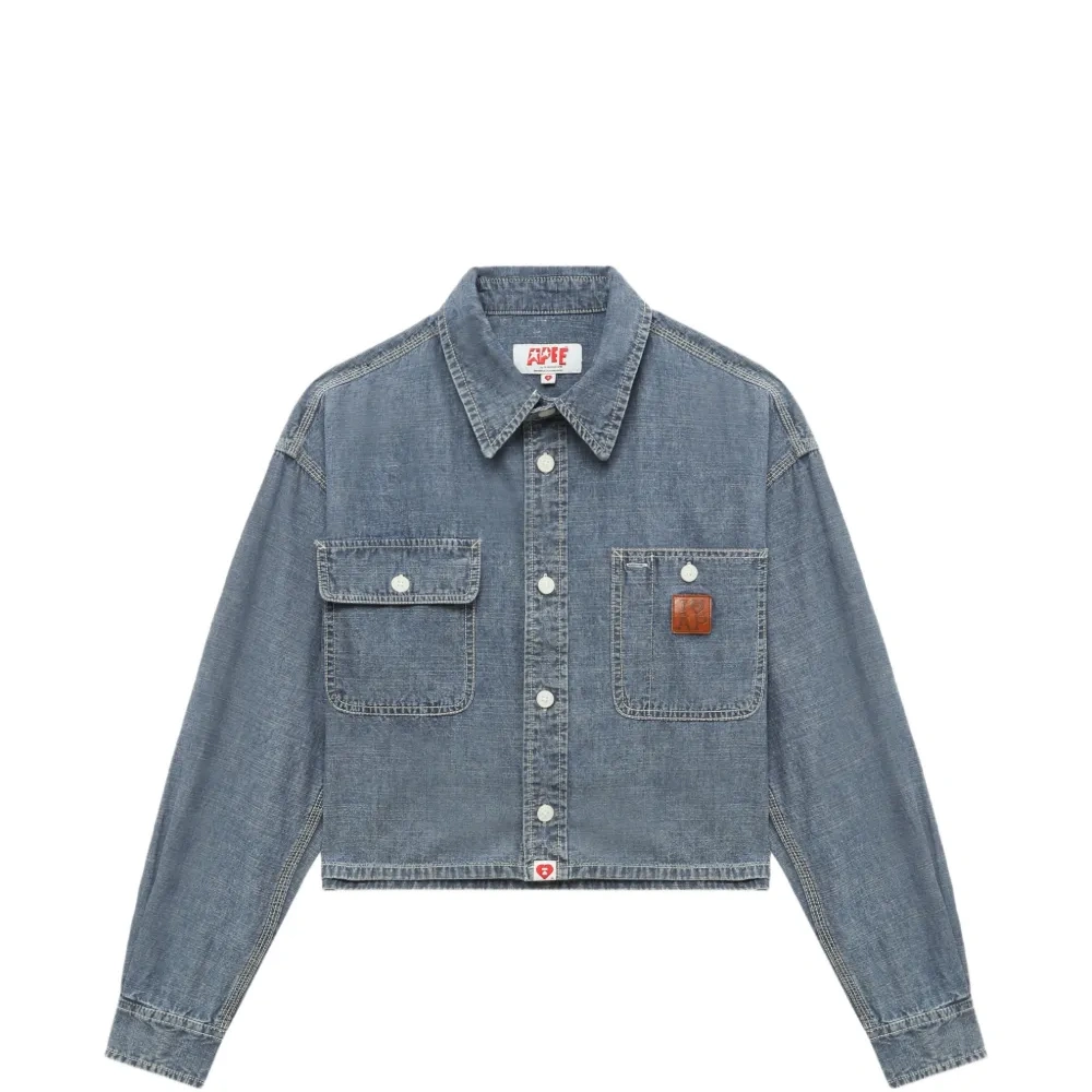 Рубашка с накладными карманами