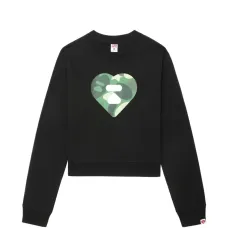 Свитшот с камуфляжным принтом и сердцем