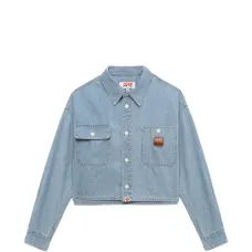 Укороченная рубашка с нагрудным карманом Укороченная рубашка с нагрудным карманом