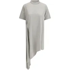 Асимметричное платье с плиссированными деталями