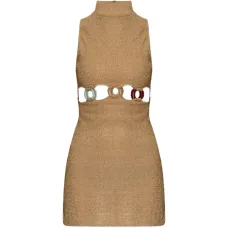 Мини-платье с вырезами и кольцом