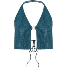 Топ на завязках на шее с кольцом