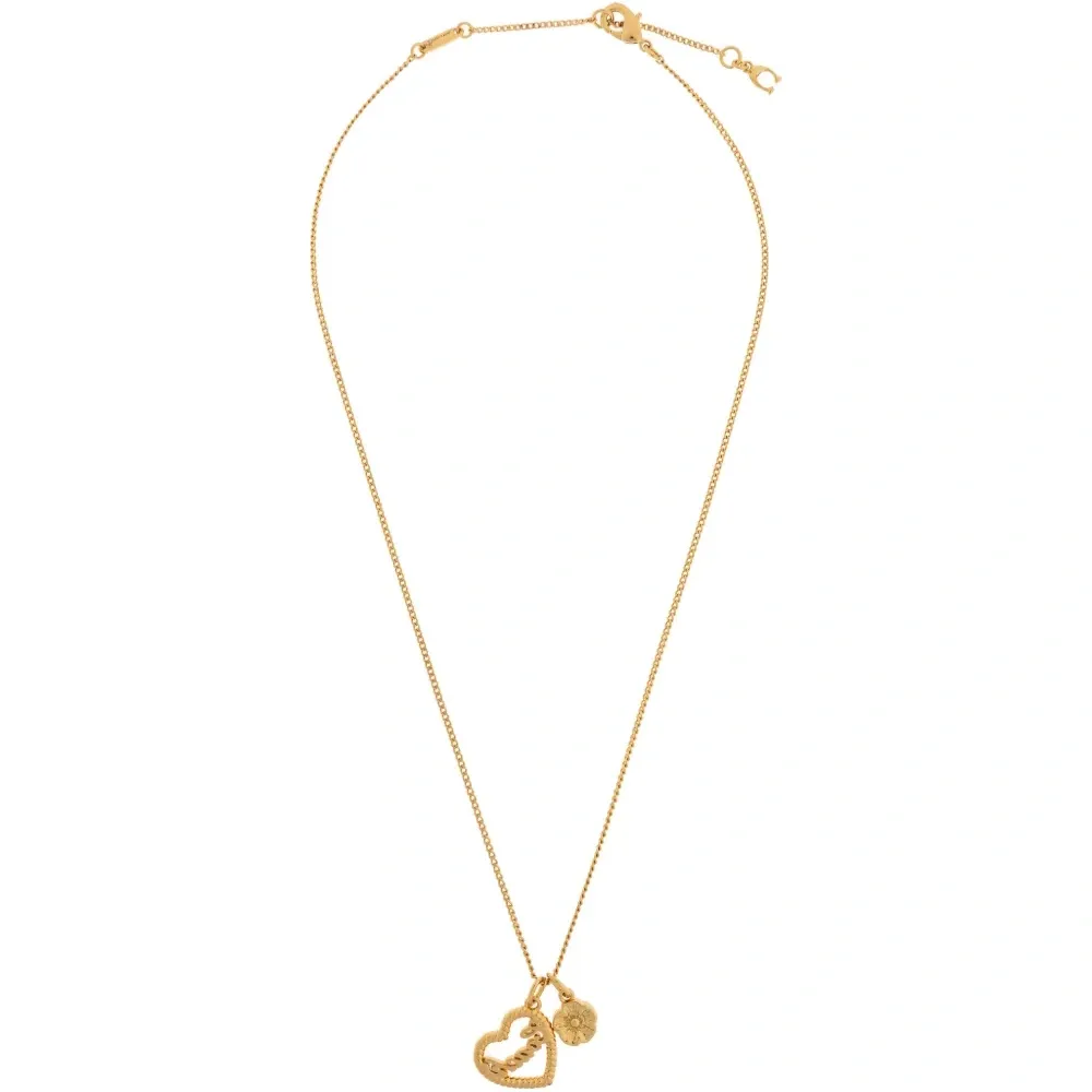 Колье с цветочным кулоном в форме сердца