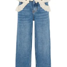 Джинсы с люверсами