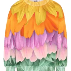 Топ с цветочным принтом и круглым вырезом