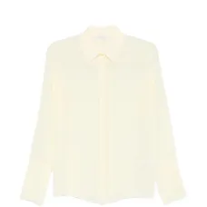 Креповая рубашка с длинными рукавами