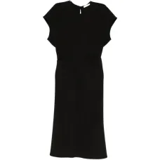 Миди-платье с круглым вырезом